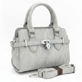 Crinkle Leather Structured Mini Handbag with Padlock Hardware for Women in Pakistan