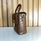 Croc Embossed Mini Box Bag