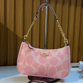 Signature Monogram shoulder bag brown black colour gold chain strap women Pakistan - Meraki by Emaan