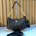 Signature Monogram shoulder bag sand taupe colour women Pakistan - Meraki by Emaan