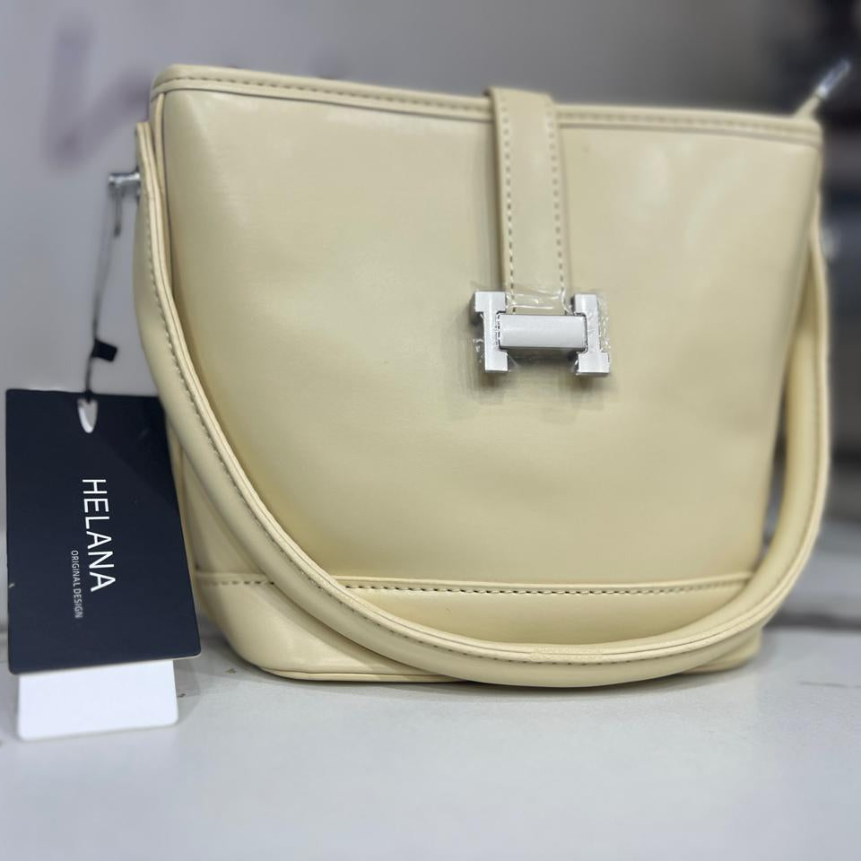 Elegant Cream Shoulder Handbag for Women in Pakistan - Front View