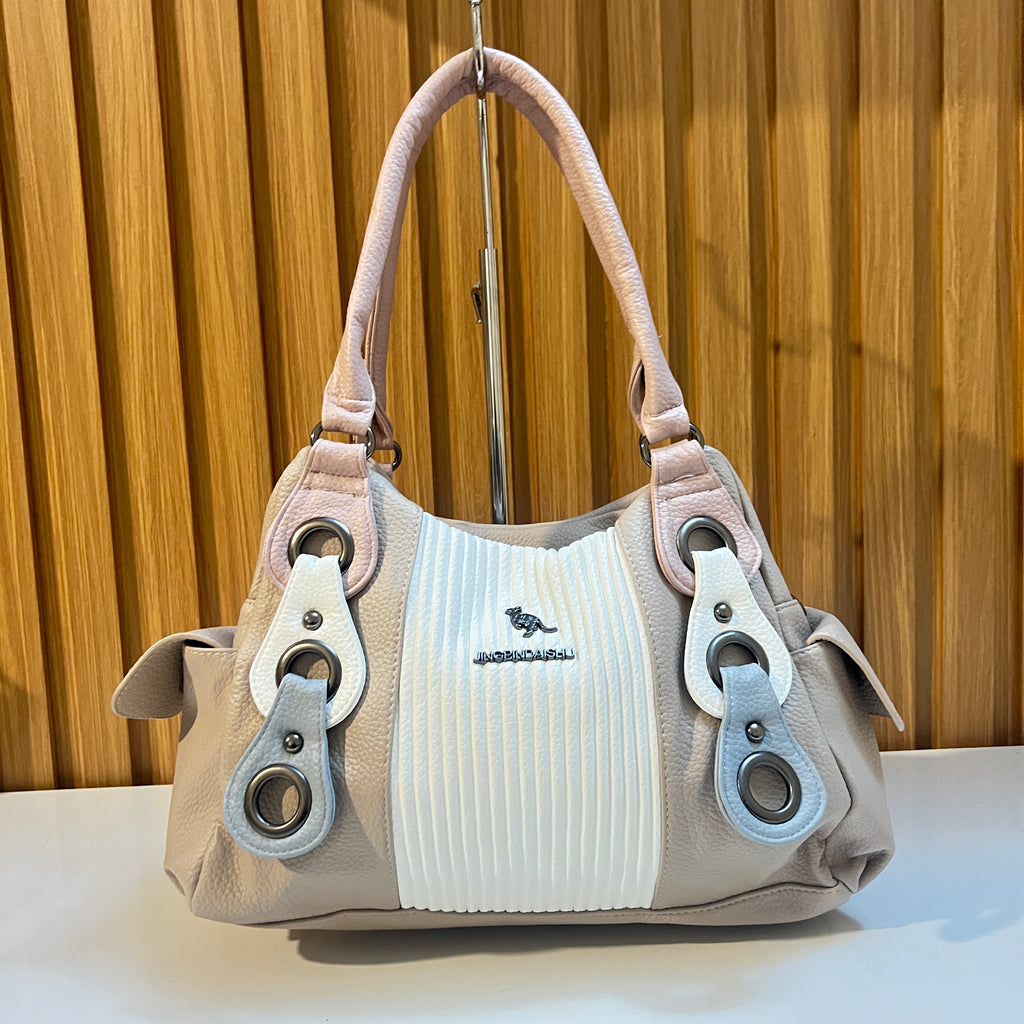 Classic Textured Top Handle Handbag for Women