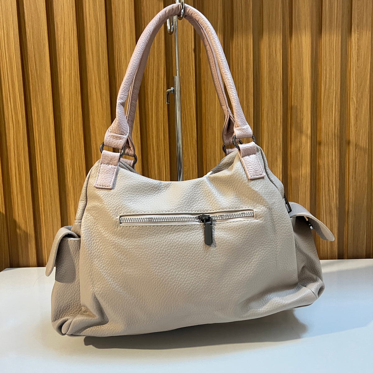 Classic Textured Top Handle Handbag for Women