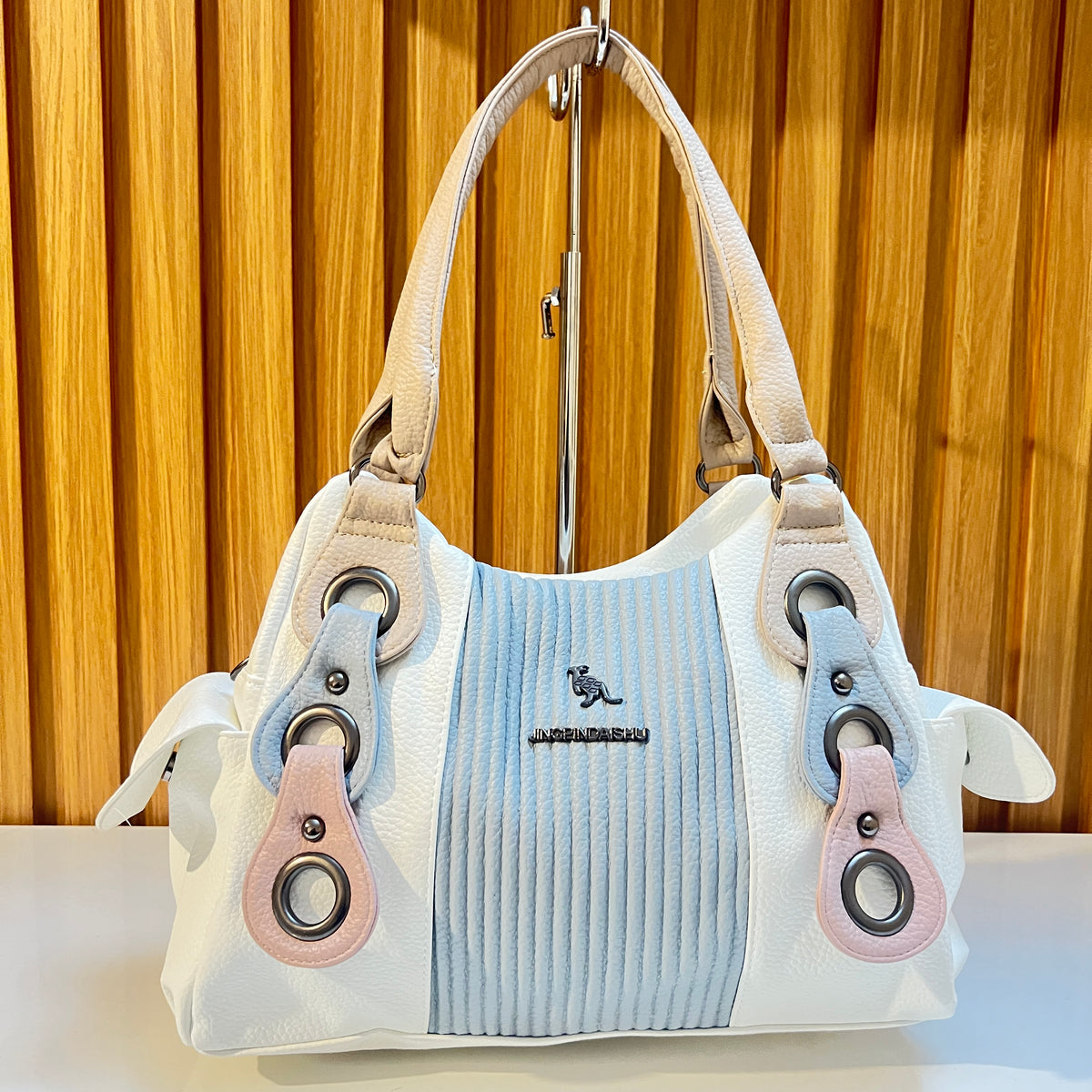 Elegant Textured Top Handle Handbag for Women