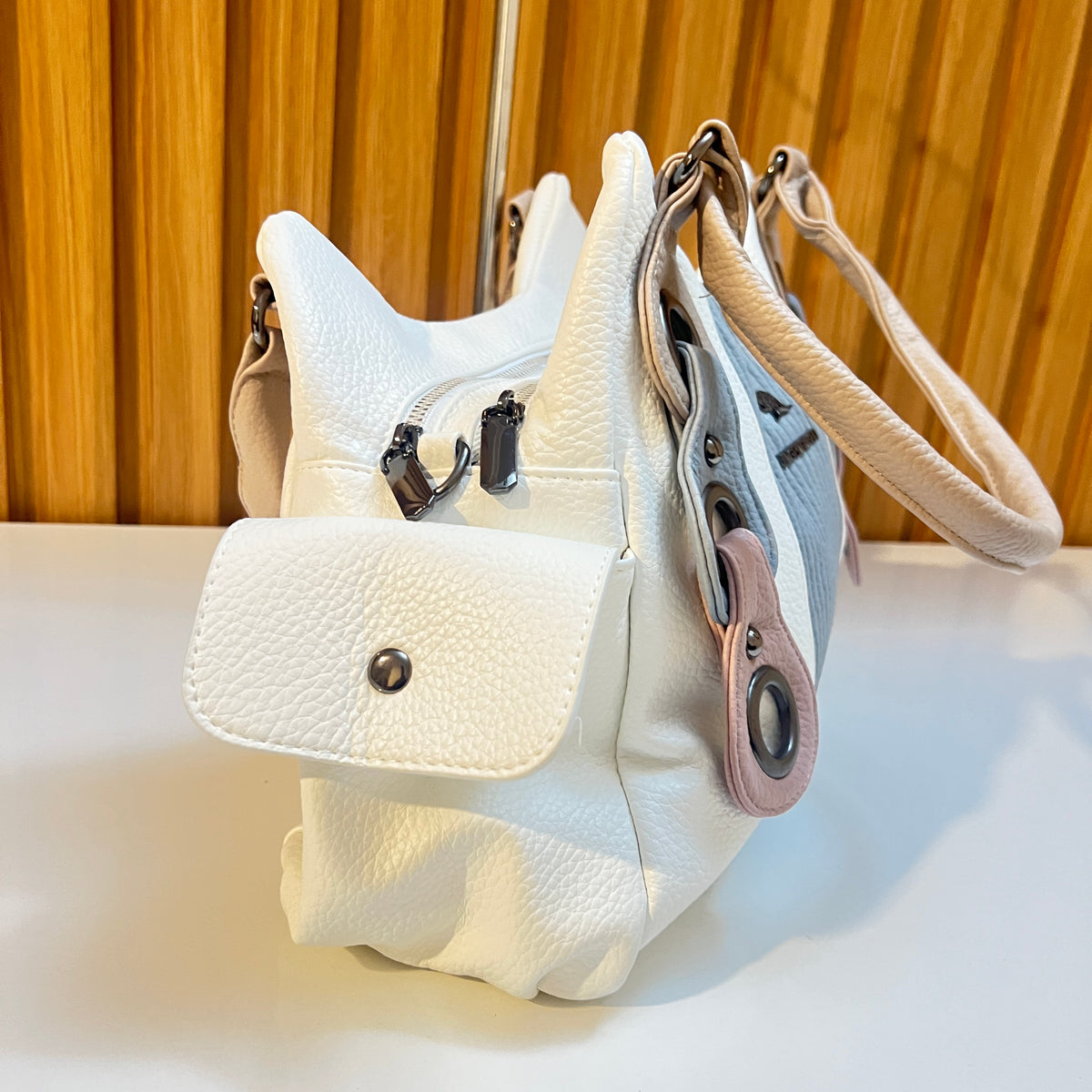 Elegant Textured Top Handle Handbag for Women