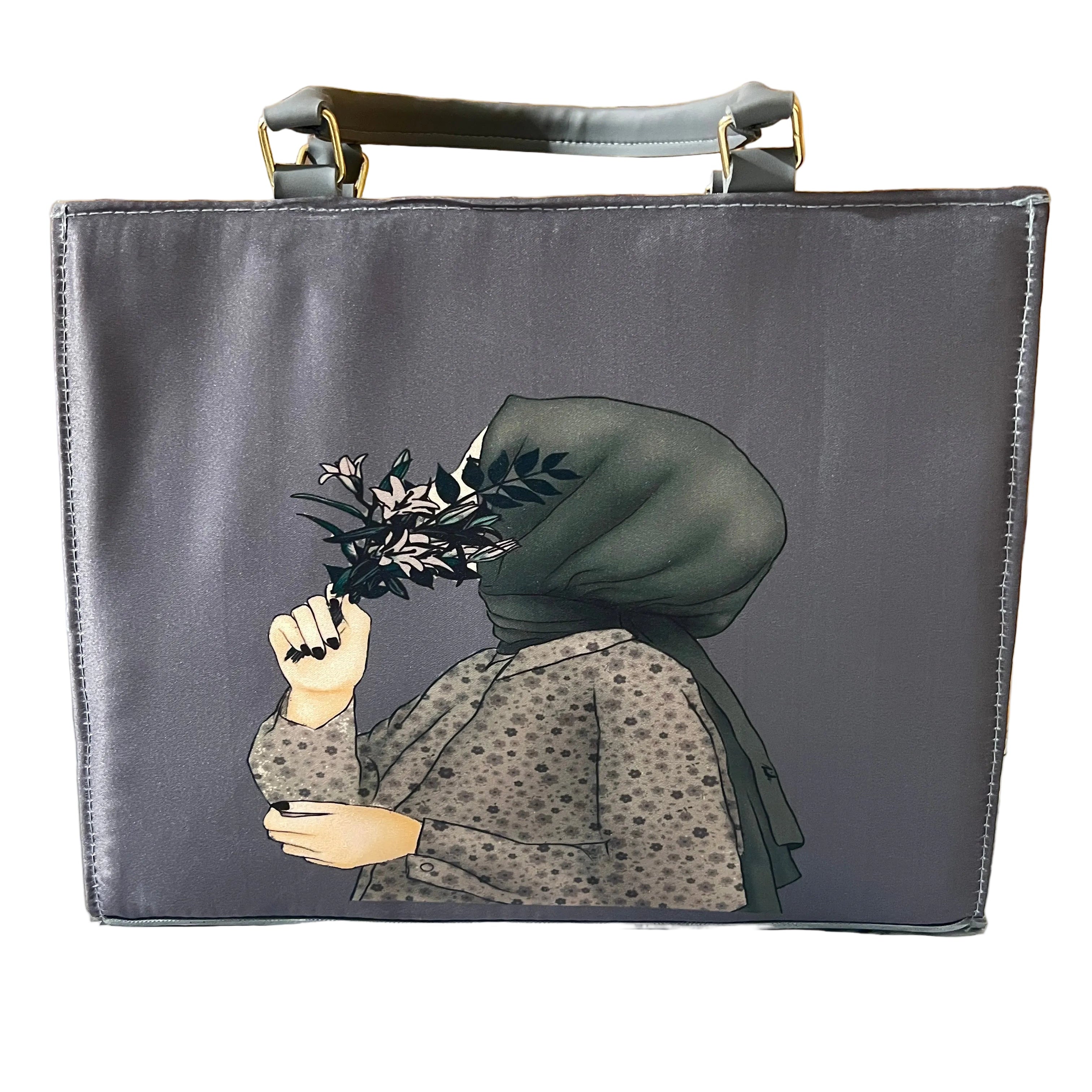 Ladies Fancy Canvas Bag – Elegant Party Bag by Meraki by Emaan Pakistan-Front View